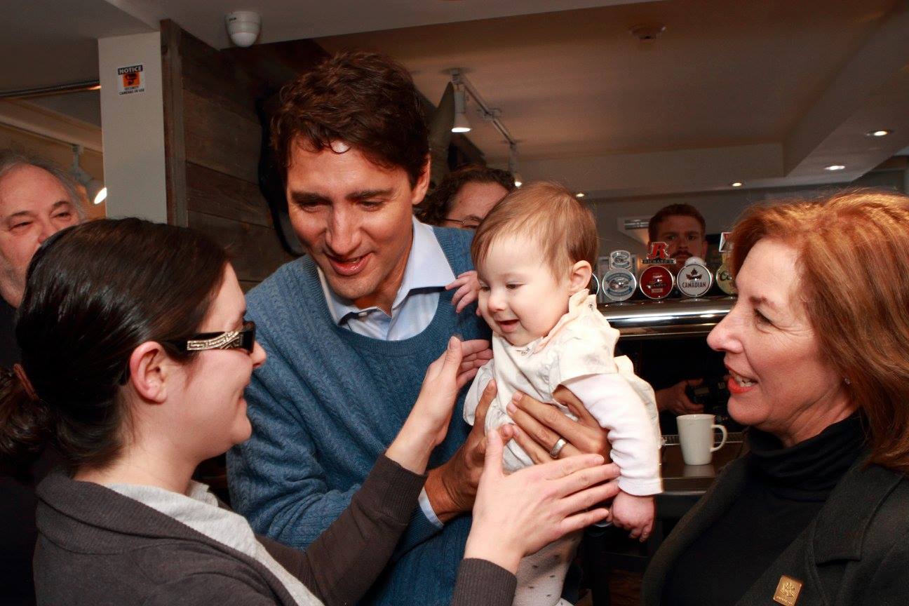 Prime Minister of Canada Justin Trudeau visits Rhino's Roadhouse